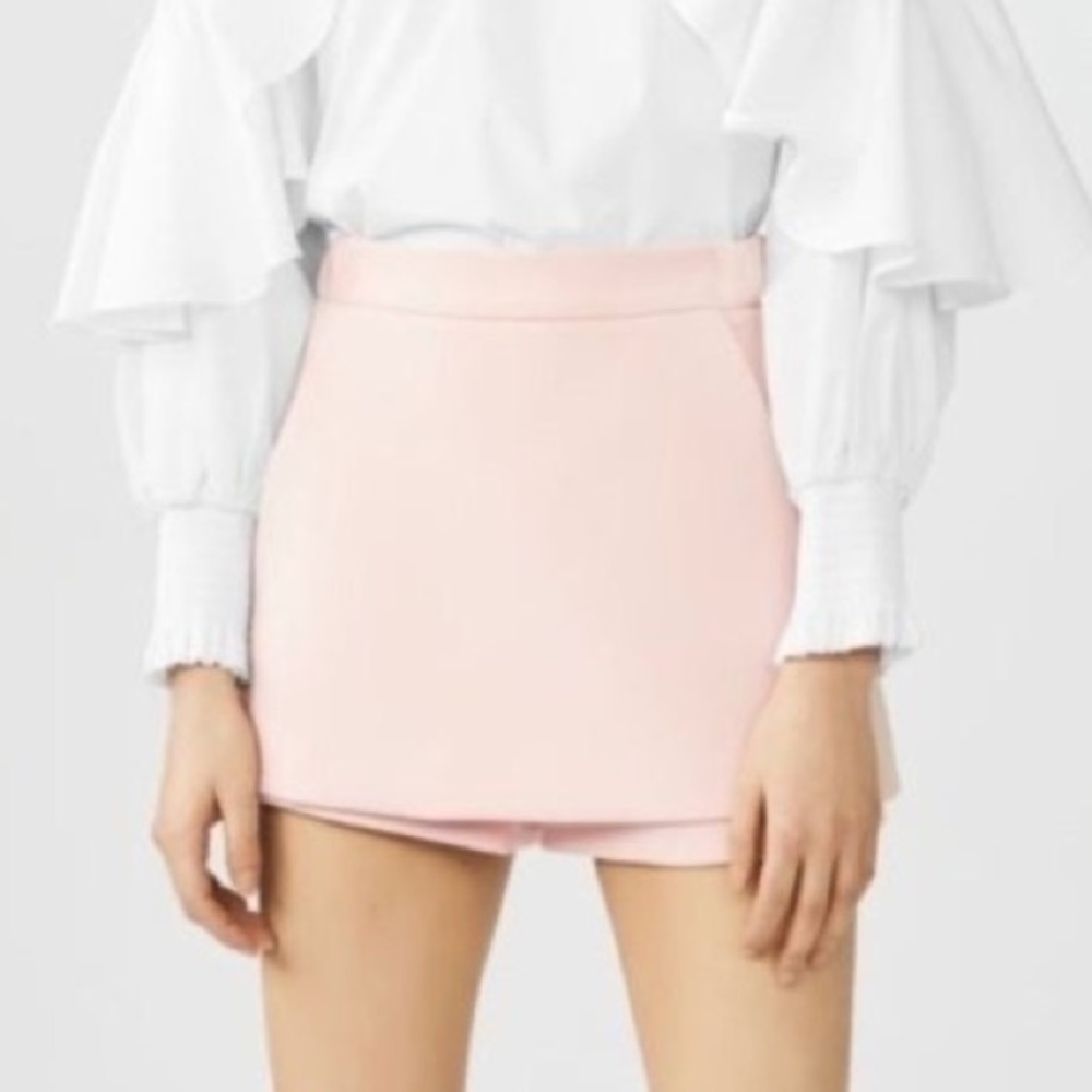 *NEW WITH TAGS* Maje Paris Crepe Light Pink Skort (Size 34 / XS)